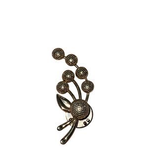 Vintage 1950s Silver Tone Grape Cluster Brooch Grapes Pin MCM Minimalist Modern